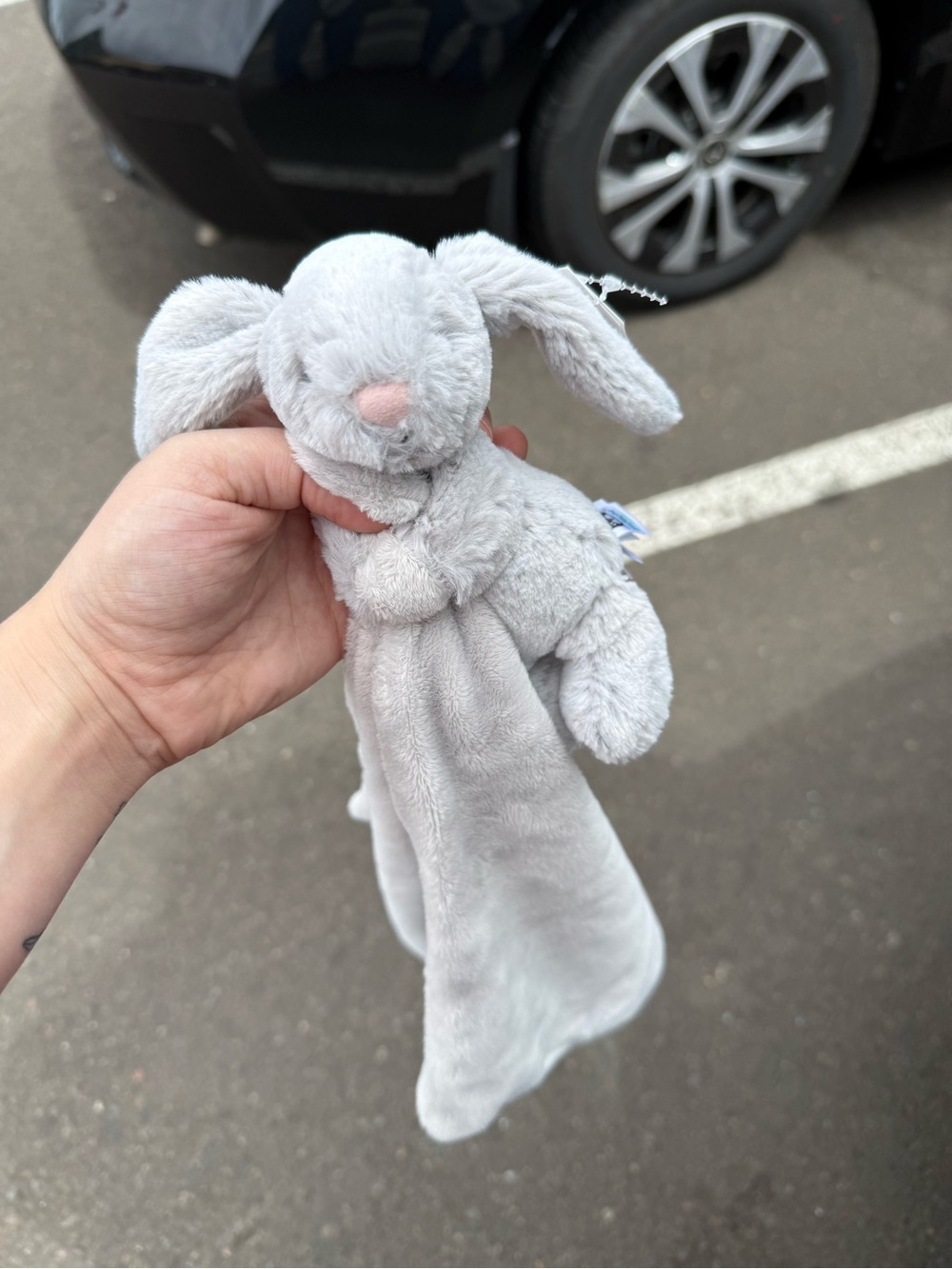 NWT Jellycat Retired Bashful Grey Bunny Soother Plushie